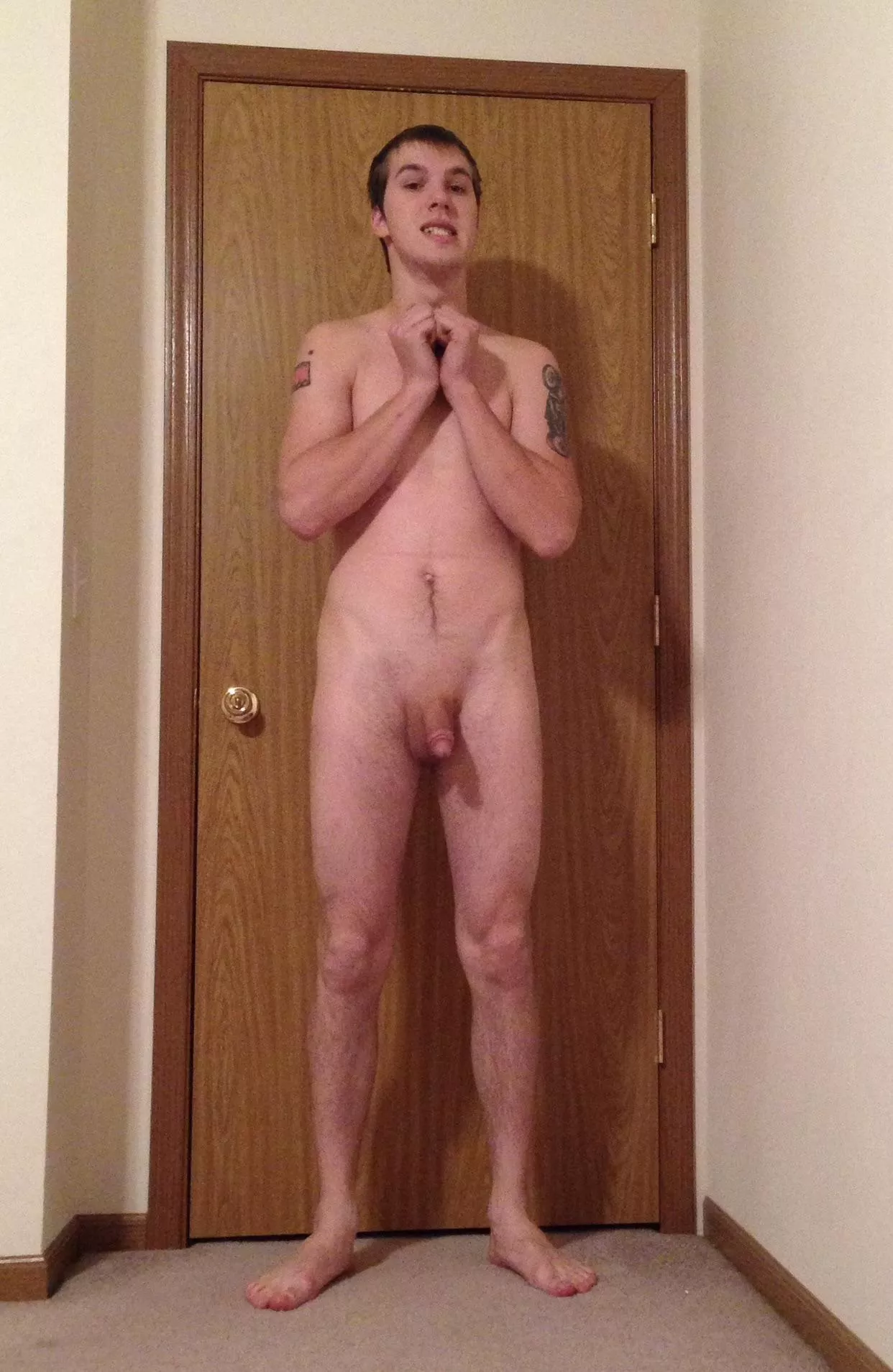 Really nervous… but here I am naked