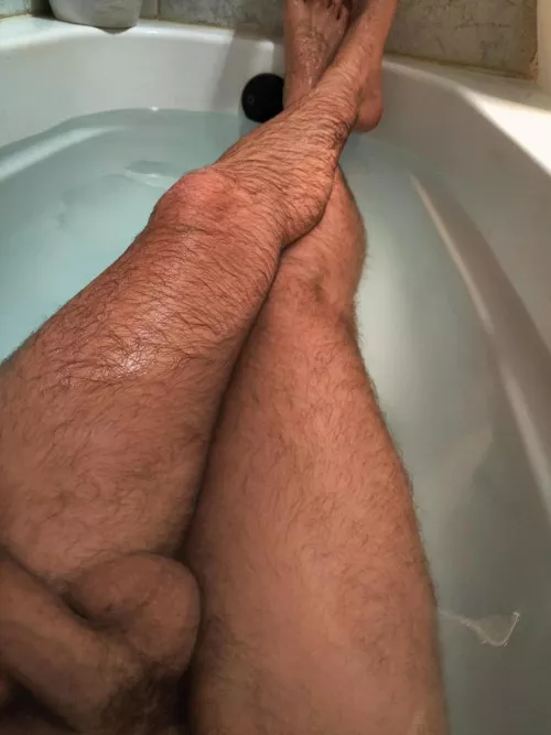 Resting after a long shift! Does anyone have a bigger tub for 2?