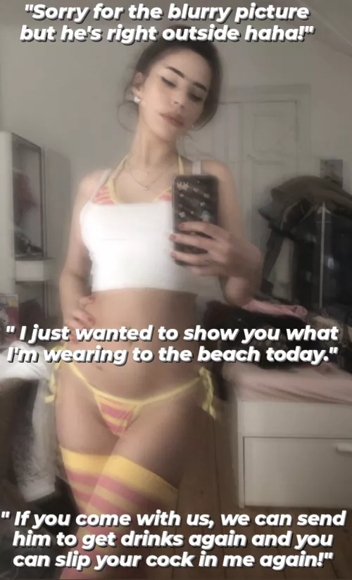 Trying to convince your friend to join the beach trip...