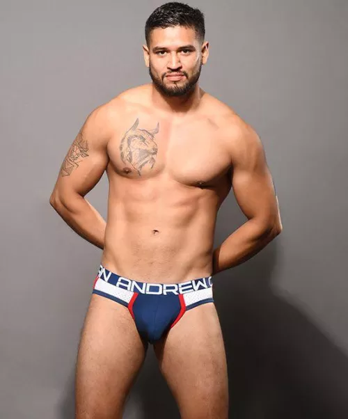 What is the name of this model from Andrew Christian?