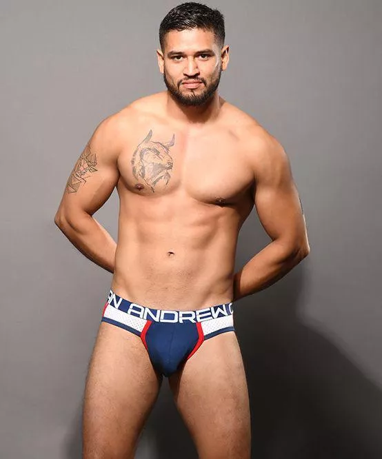 What is the name of this model from Andrew Christian?