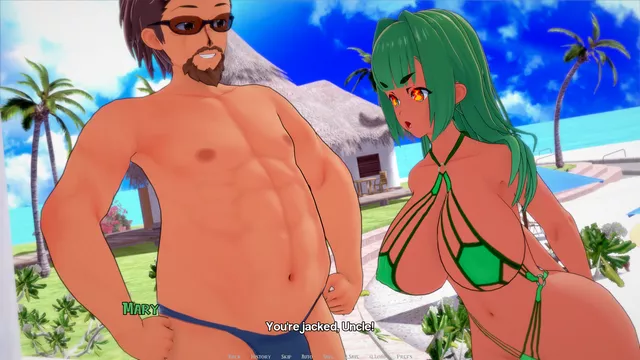 When your big tittied GF checks out your rich and buff uncle... HNNNNNG