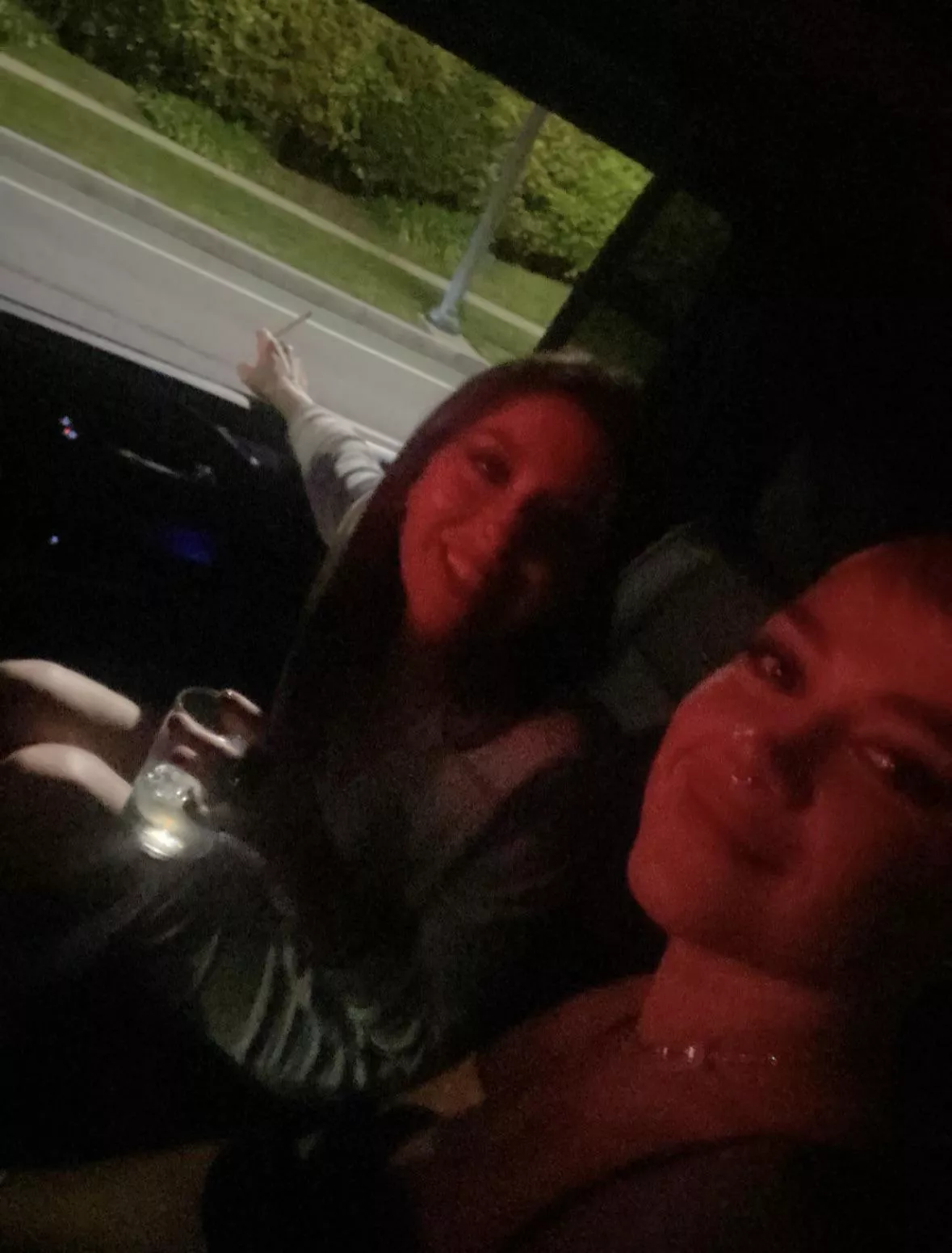Actress Florence Pugh riding around with her smoking friend