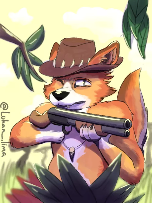 Can you imagine what this hunter dingo is hunting? (Art by me)