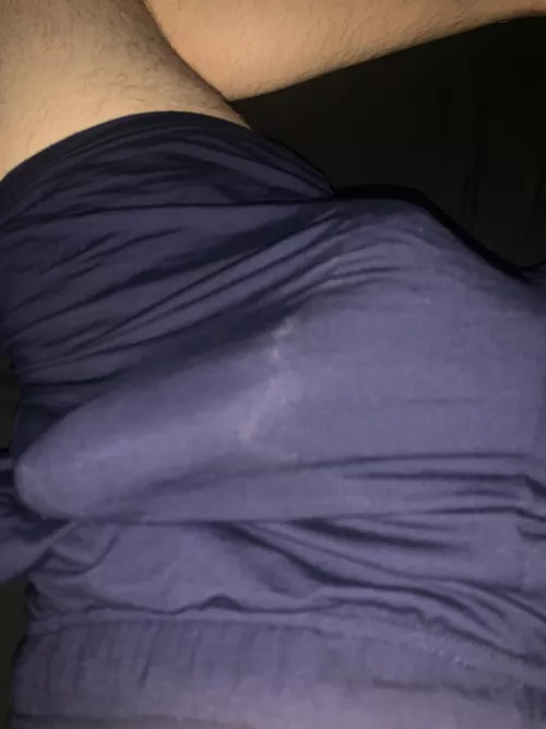 Good morning y’all, I got a 8” hard on thru my pjs (dms open)