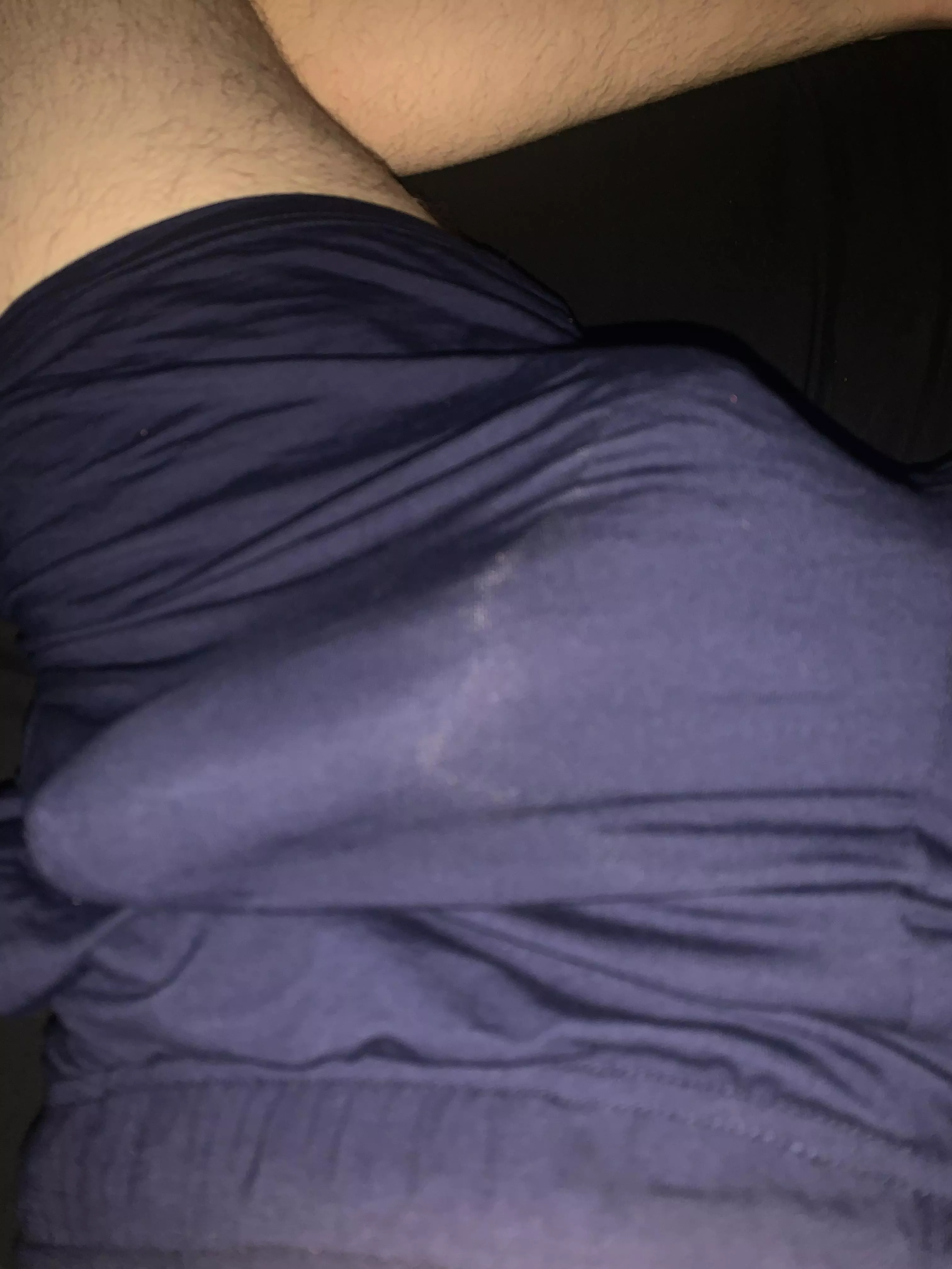 Good morning y’all, I got a 8” hard on thru my pjs (dms open)