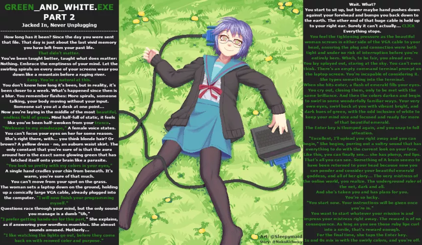 Green_And_White.Exe Part 2 (Art: SleepyMaid) (Story: NekoAlchemy) (P1 linked)