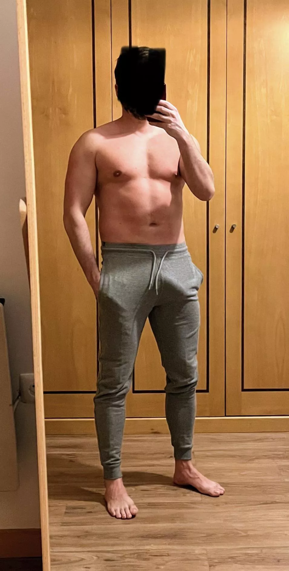 greysweat pants season…roomate stared