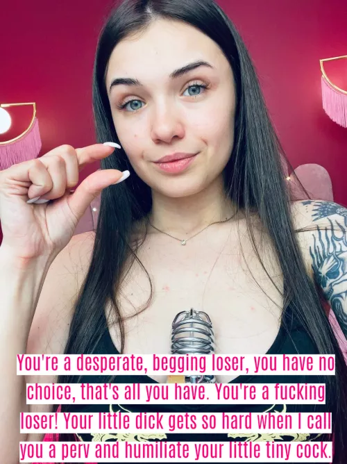 hey loser , how u gonna make me happy with your little clit ?