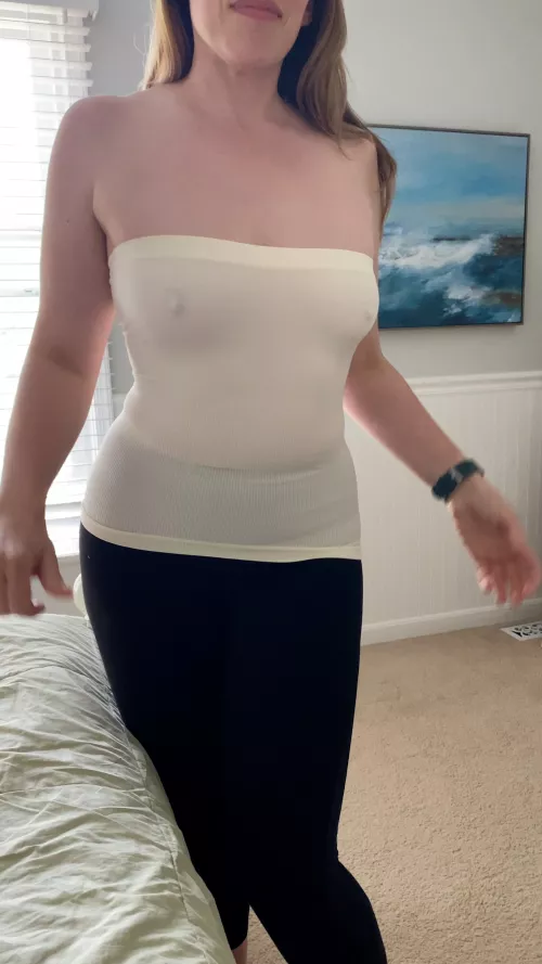 I am enjoying the no bra look