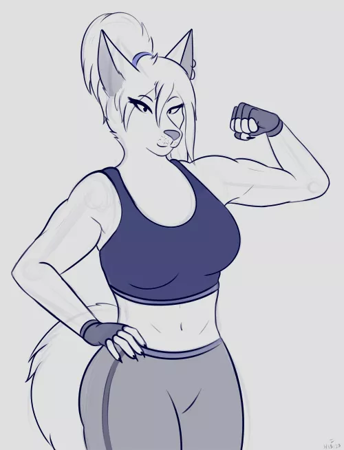 [OC] Gains🐺💪 (Sketch by me)