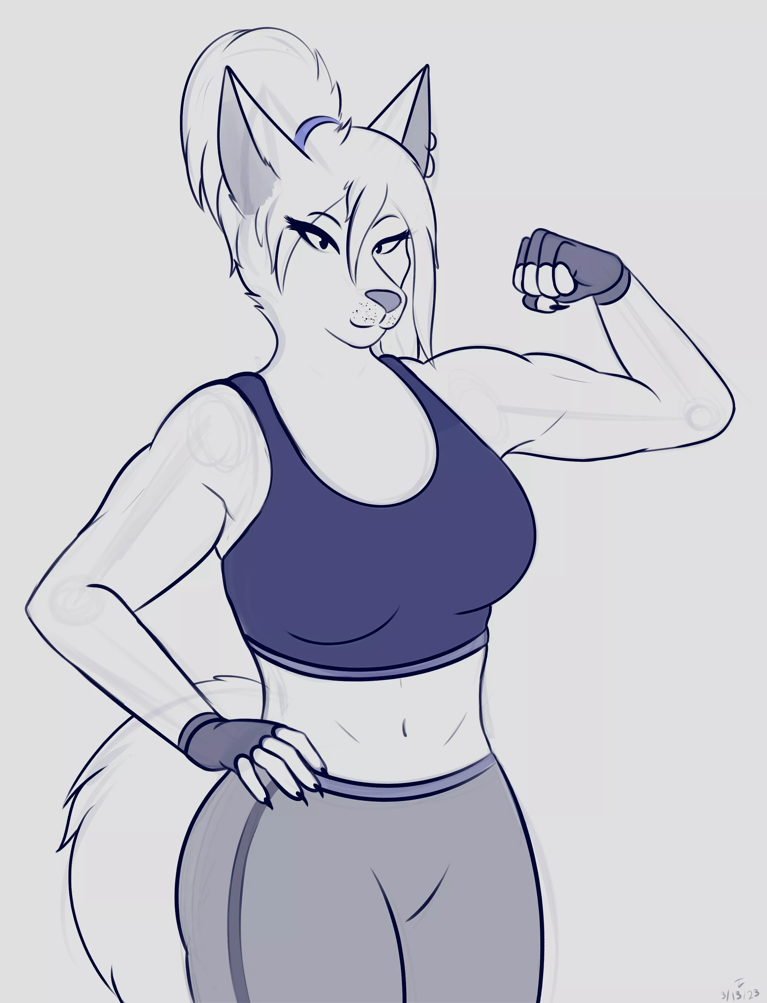 [OC] Gains🐺💪 (Sketch by me)
