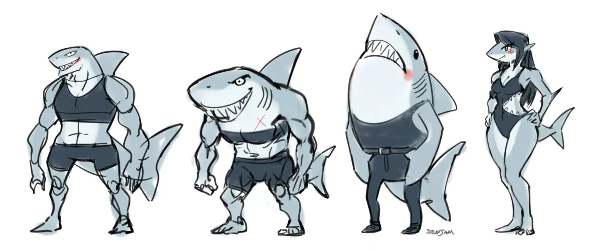 SHARK GIRLS by @stupjam