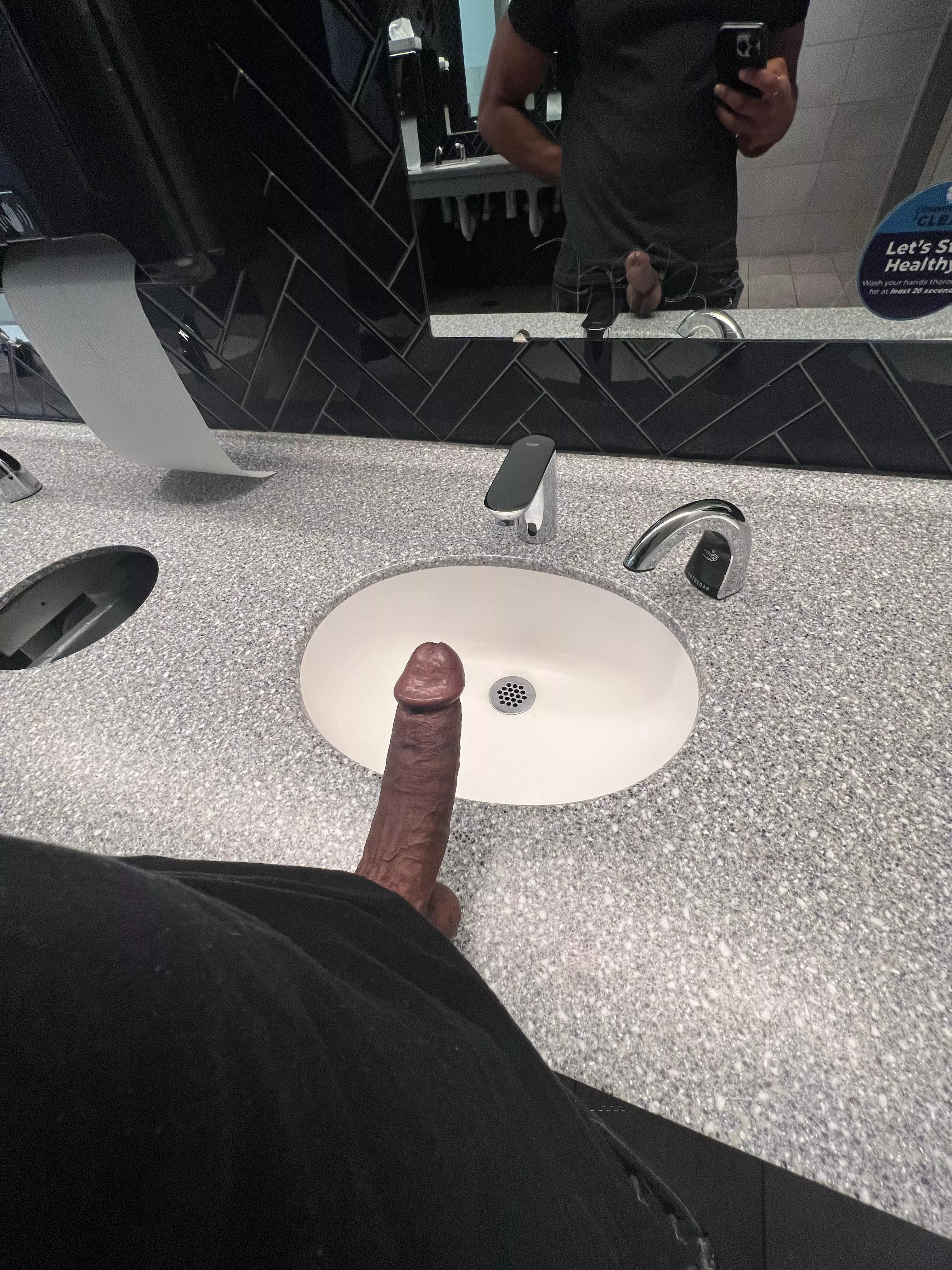 What would you do if you saw my big dick in the public restroom?