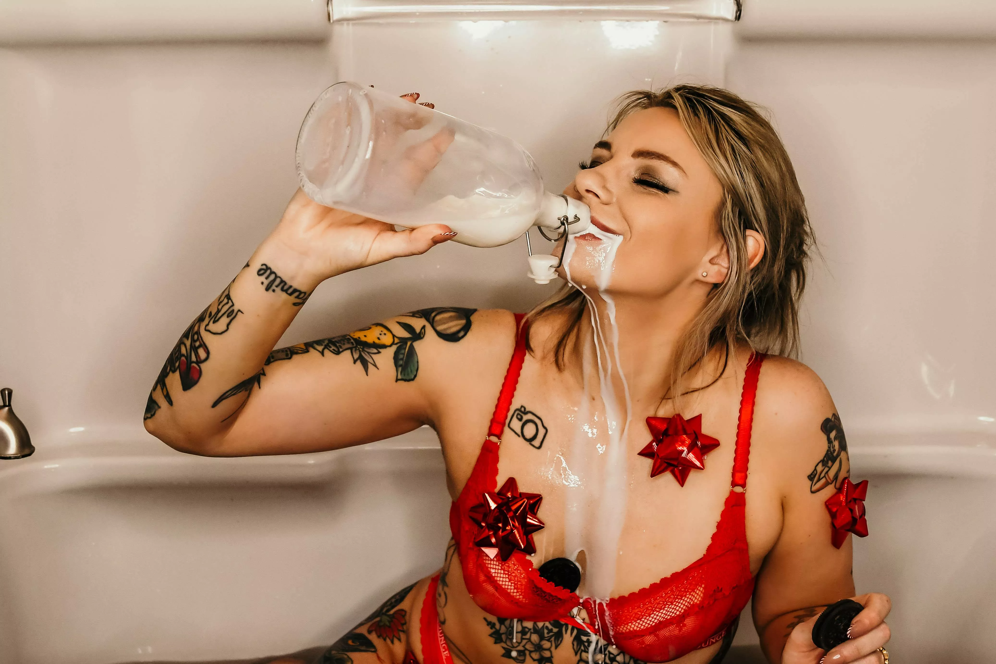 Would you lick it off me?