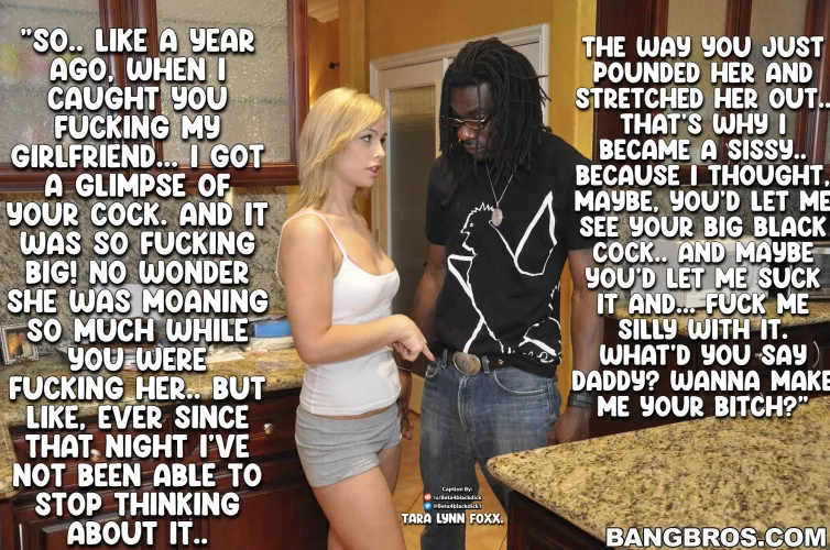 Caught your girlfriend fucking him so you because a sissy!