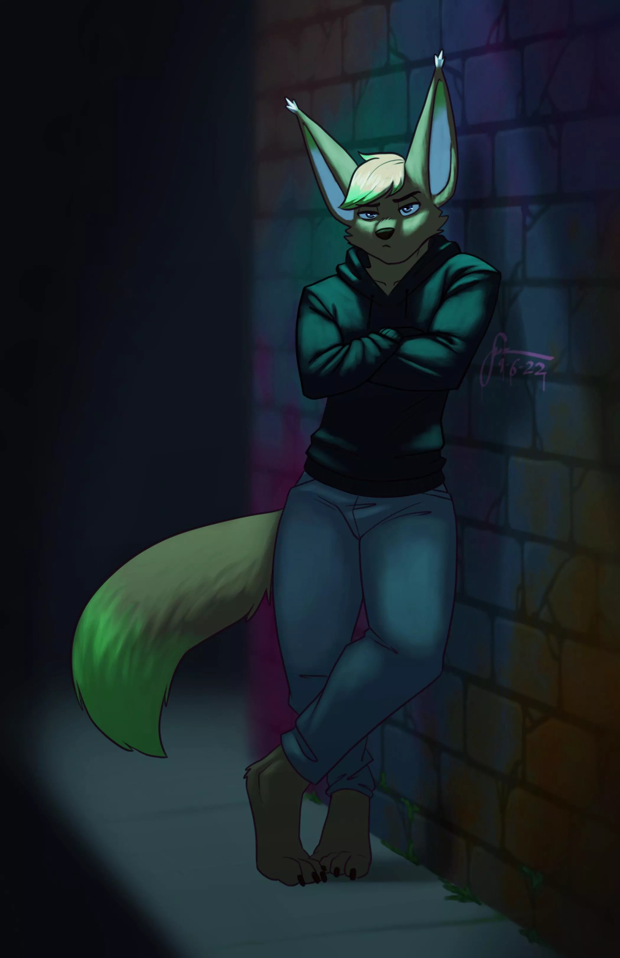 Dimly Lit Street (Art by FinFenArt on FA)