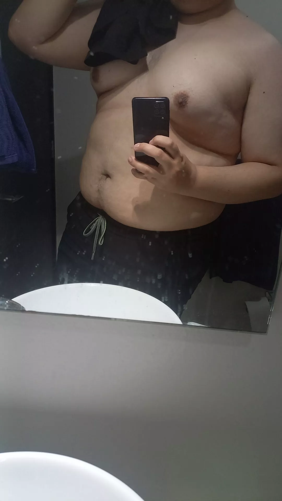 Feeling hot before going to the hospital.