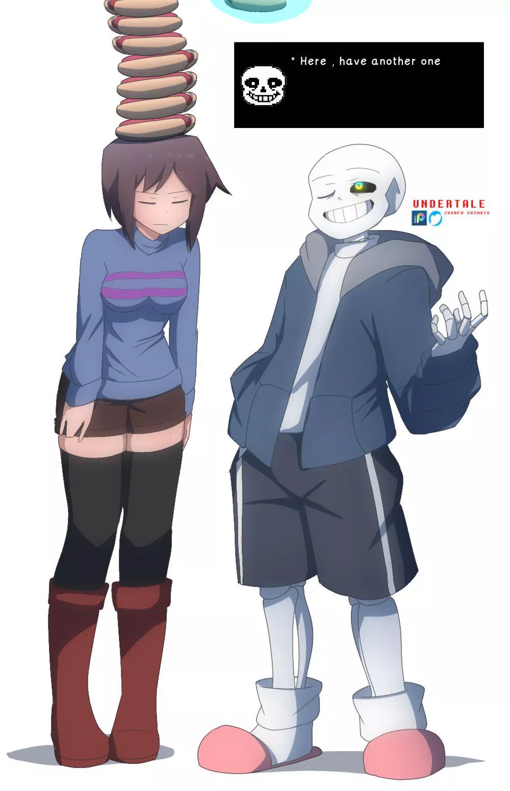 [Frisk, Sans] Legally required break (@SZukafu)