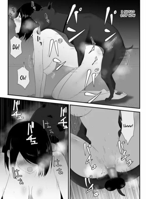 “Giving into the temptation as the doggie cock gave such immense pleasure.. [Hajimete no]”