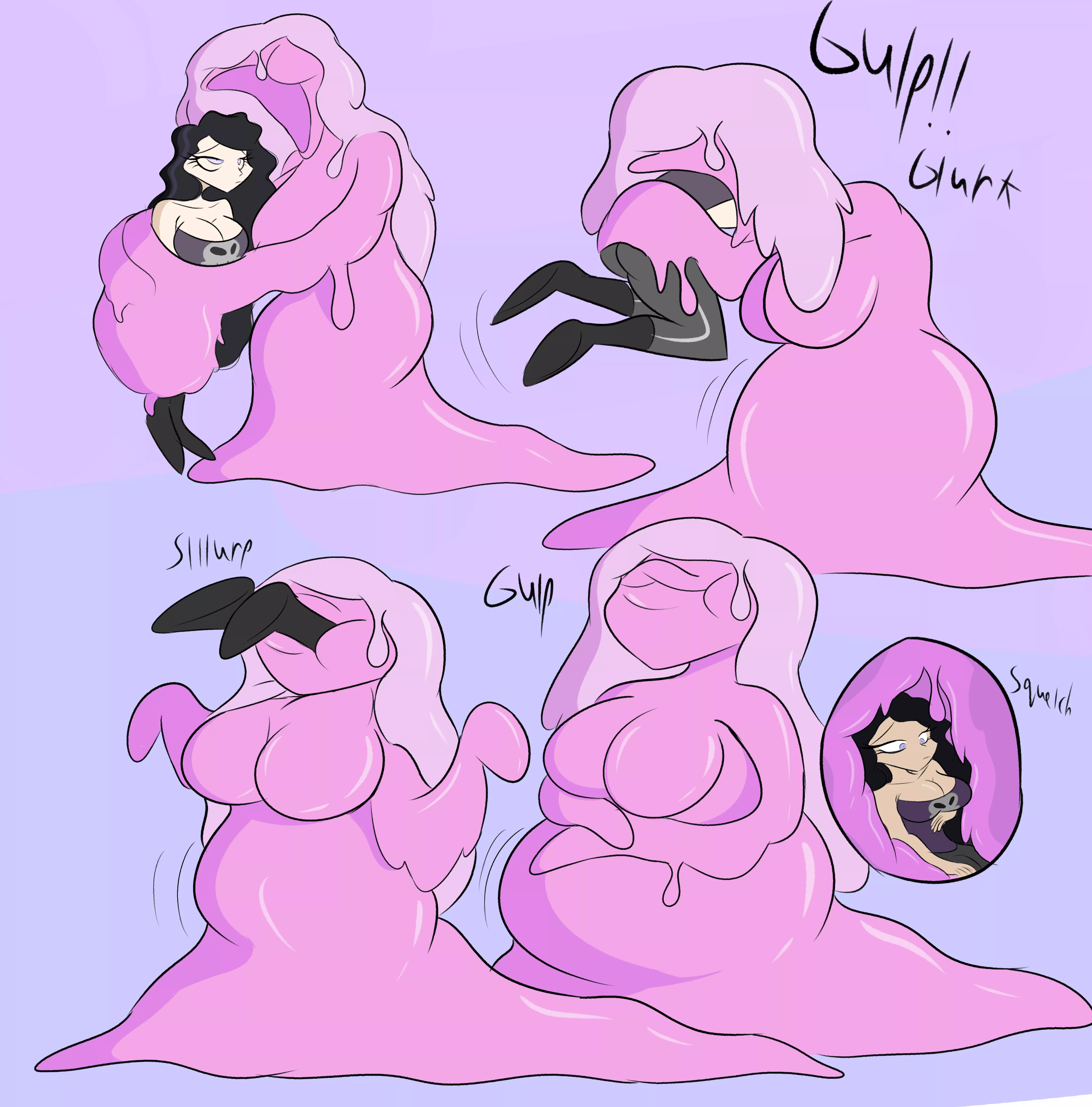 {Image} A slimegirl done ate Christine oh noooo (Art by JackMunchy)