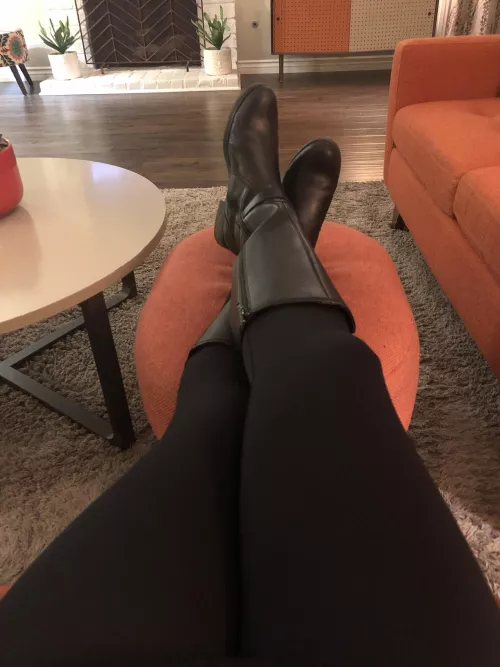 leggings and boots