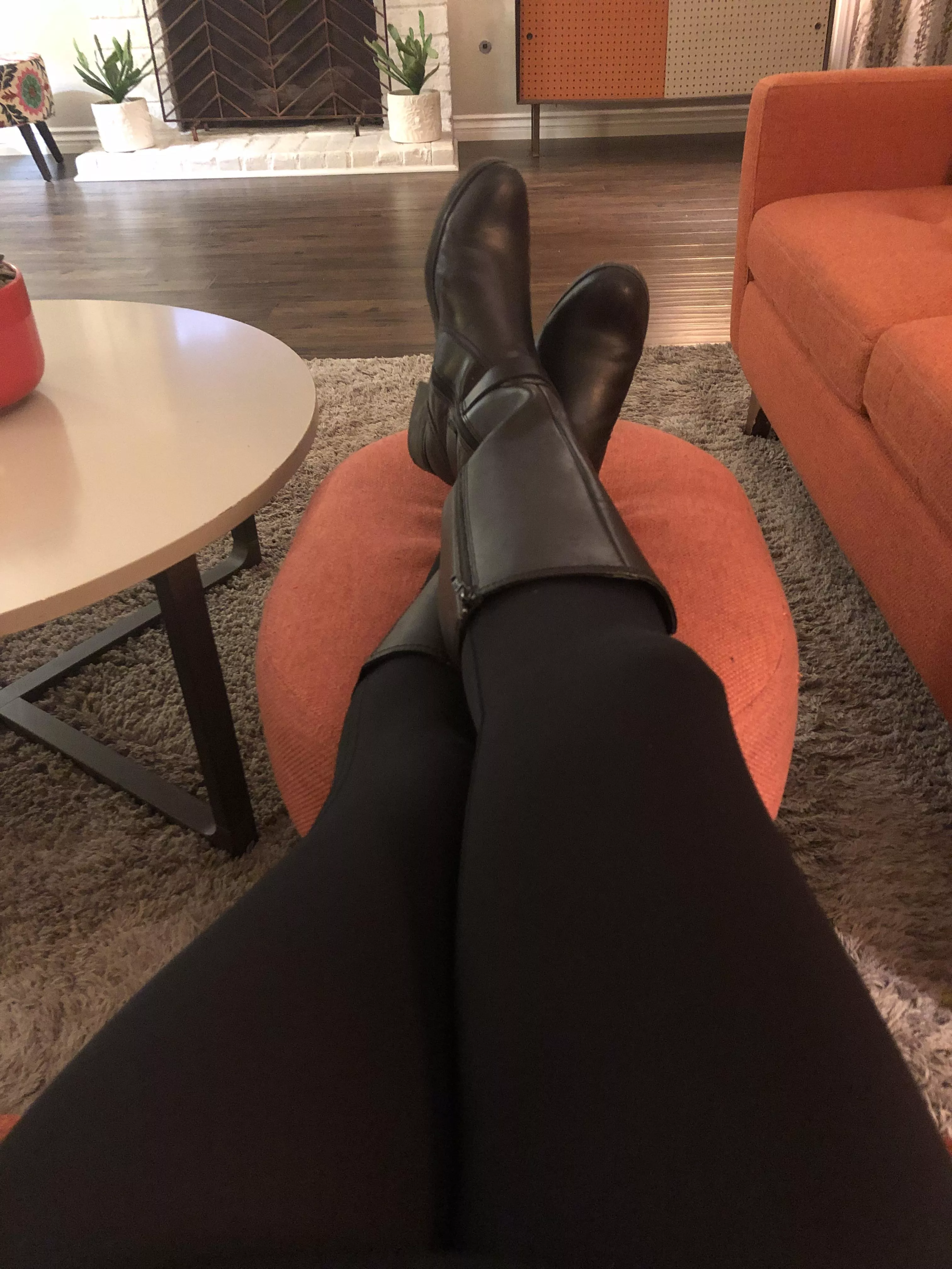 leggings and boots