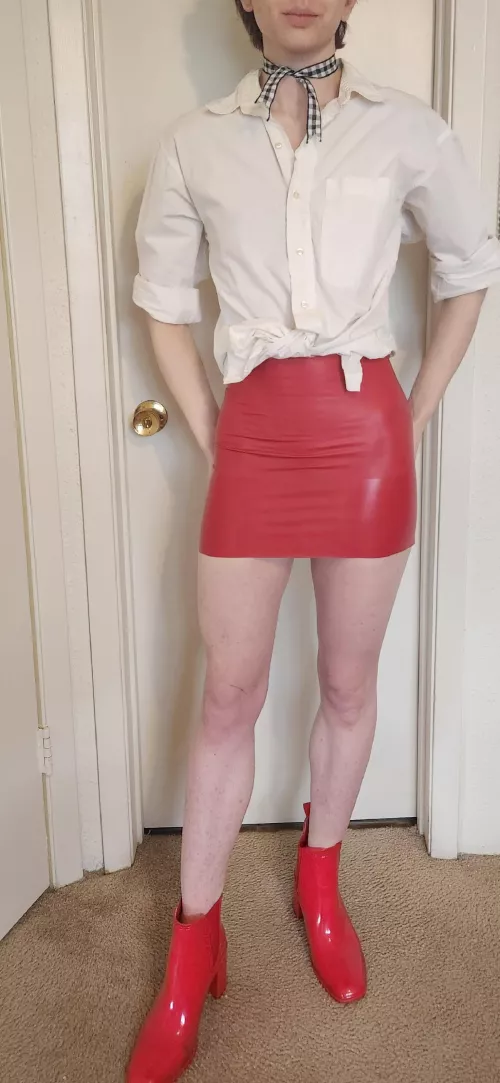 made myself a miniskirt to match my favorite boots!