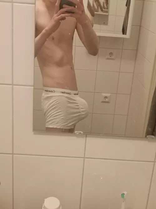My (18) morning bulge
