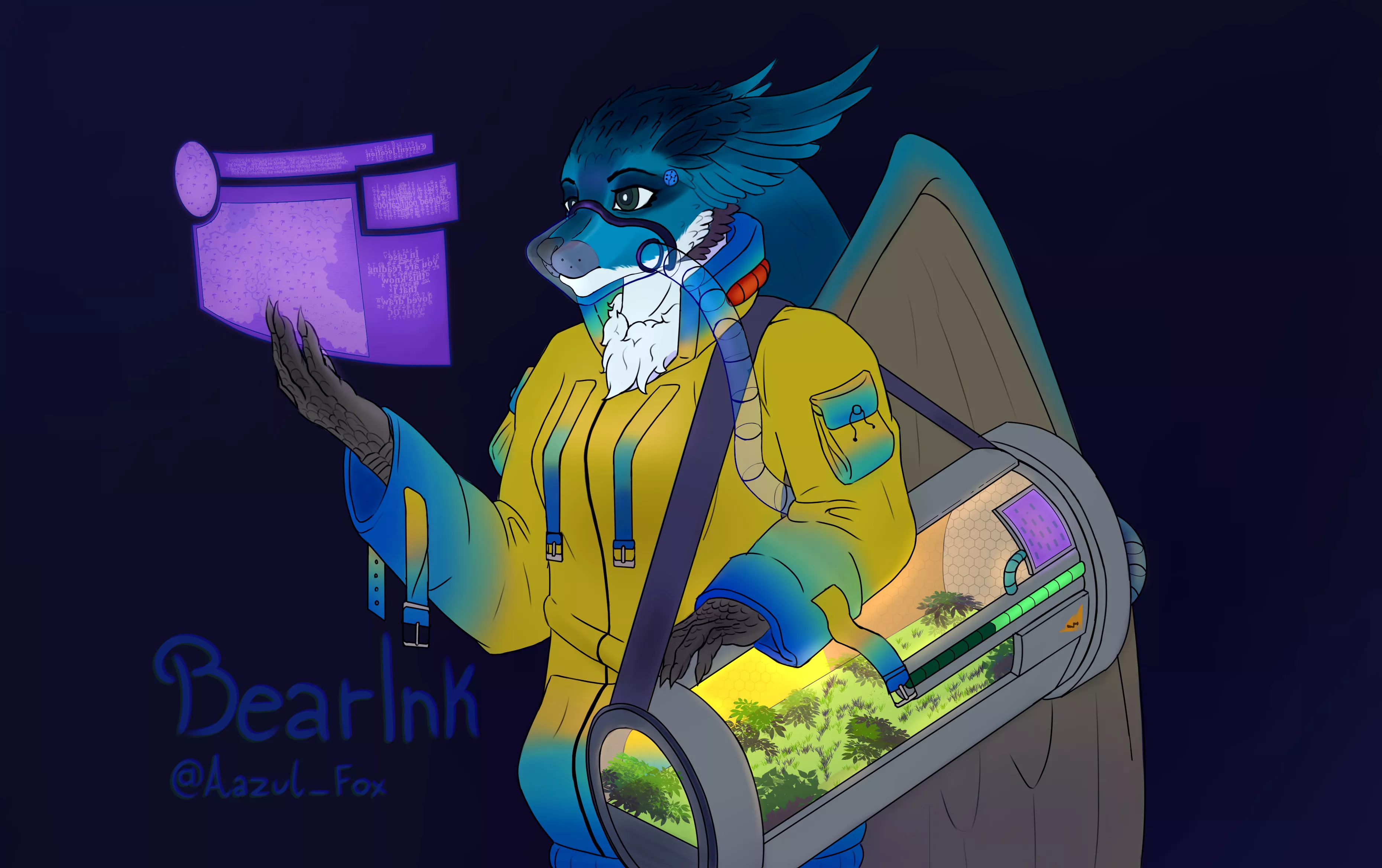 Oxygen (art by me, ych commission for Shinyfox92)