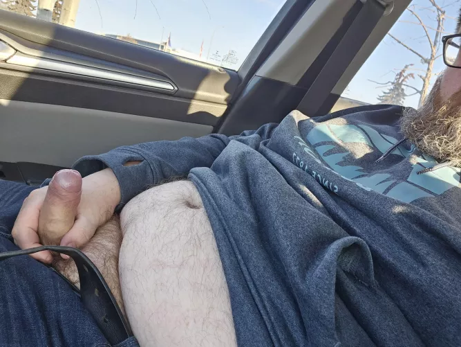 Playing in the parking lot .