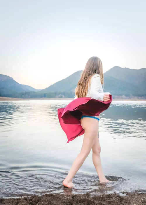 The wind wanted to show everyone my cute little thong