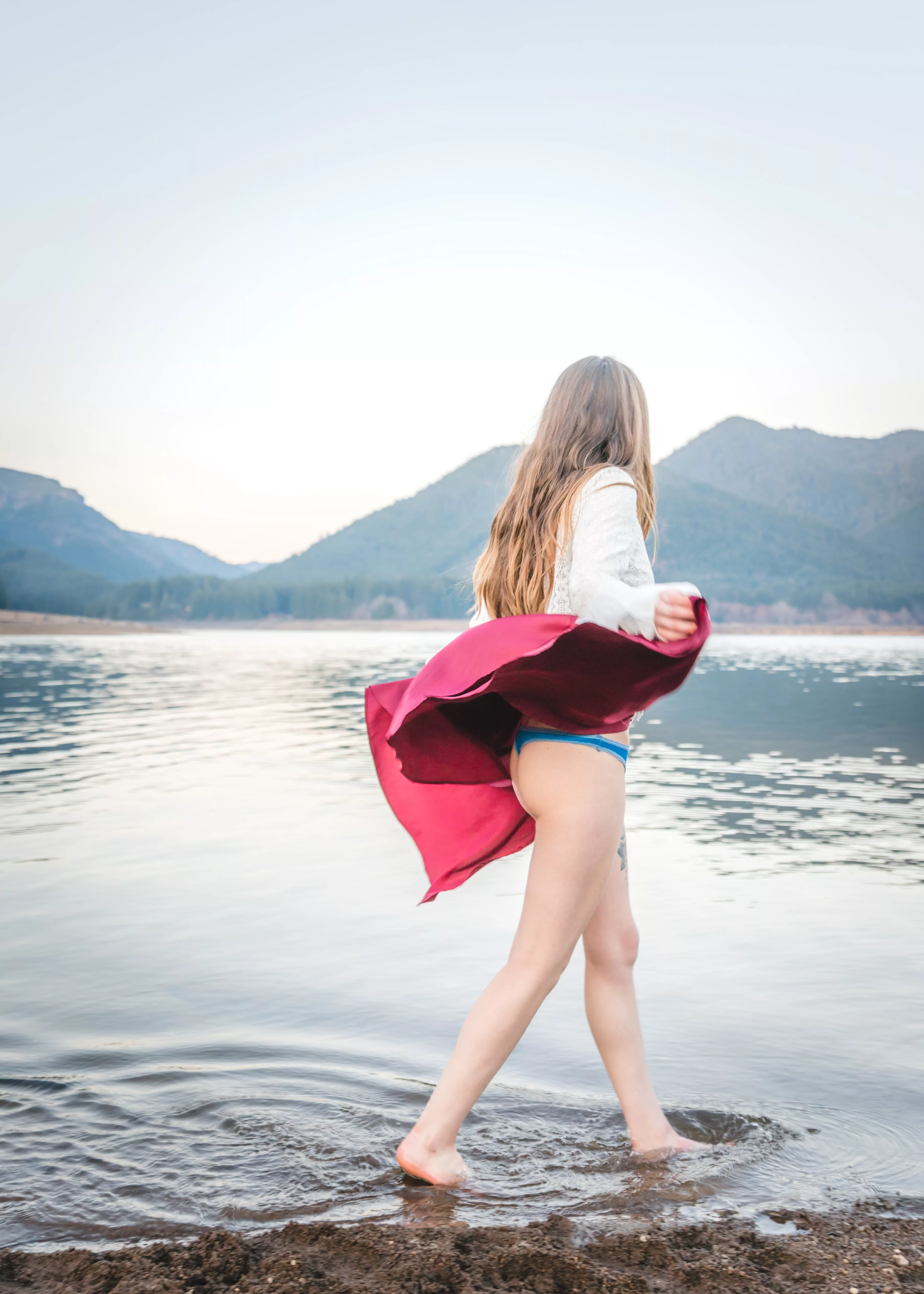 The wind wanted to show everyone my cute little thong