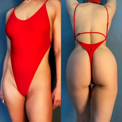This is definitely an adults only swimsuit. (f)