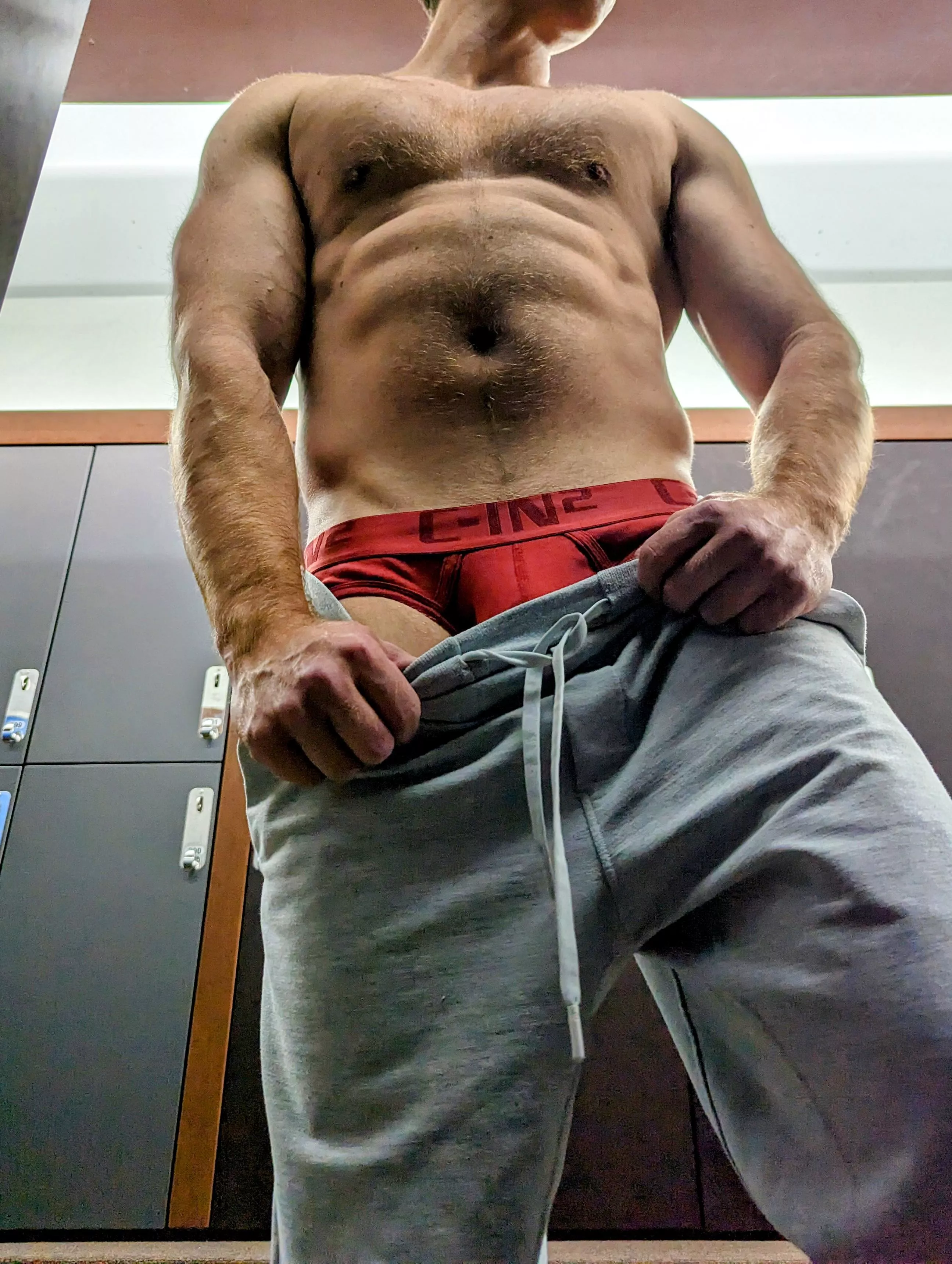 This locker room is about to get steamy