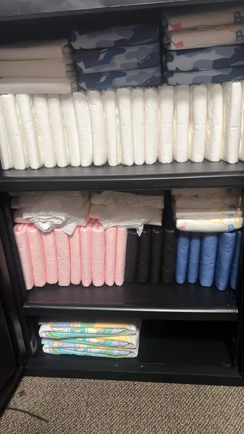 Went to Walmart after work and got this. Now my diapers won’t be scattered all over my room.