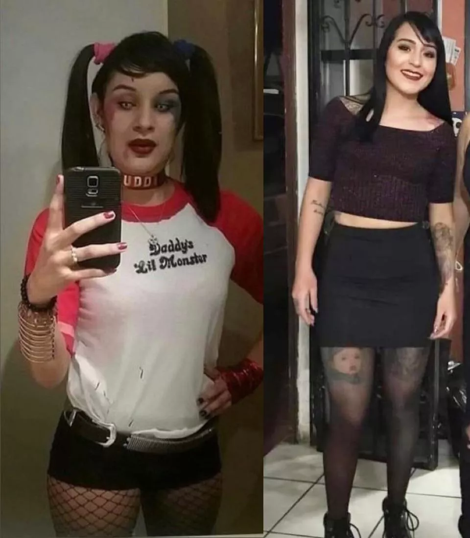 Which girl looks better in tights?