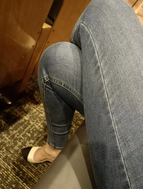 Wife in heels & jeans.