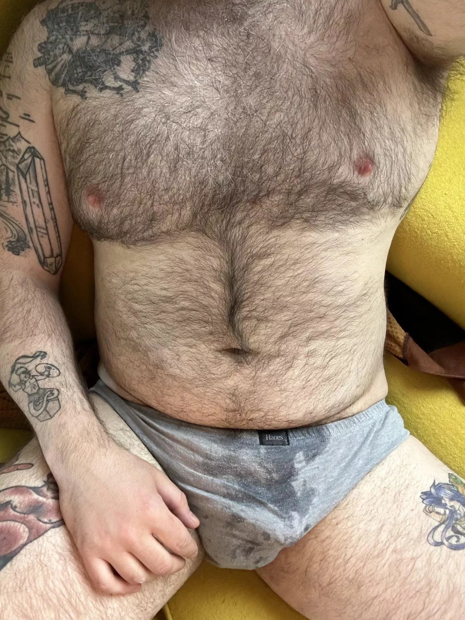 (46) Just the pre cum alone makes a mess.