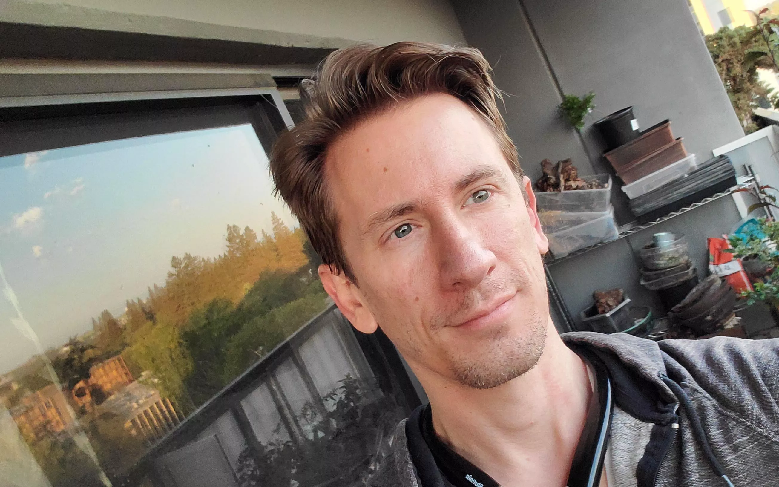 Basking in the morning glow.