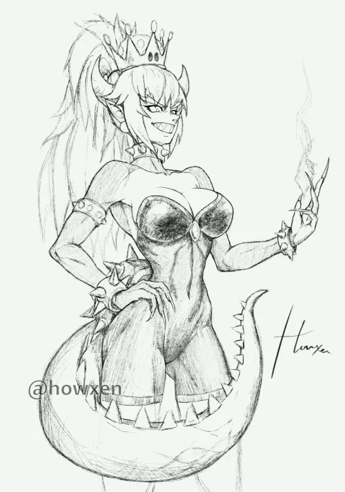Bowsette Sketch 2