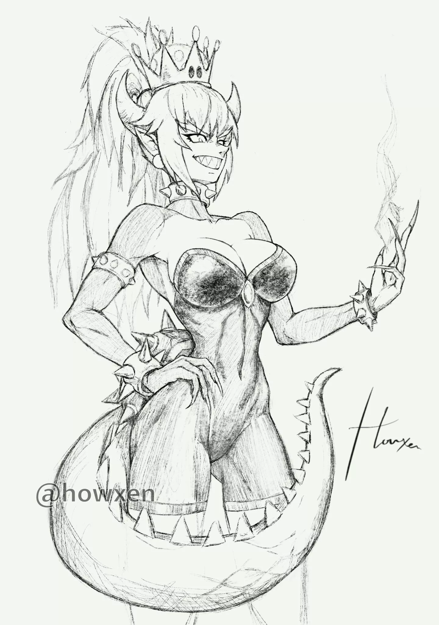 Bowsette Sketch 2