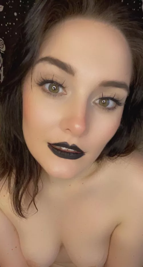 Can I get black lipstick all over you?