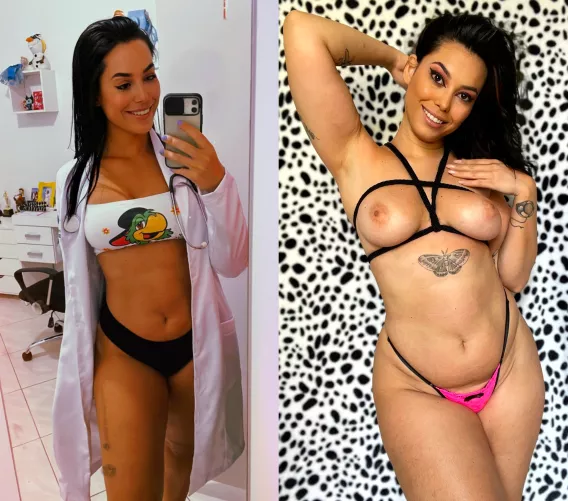 Cute by day, slutty by night... two faces of the same coin