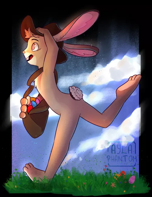 finally got gotten. i'm learning how to draw sonas now. i suppose easter bunny is appropriate for this time (art by me)