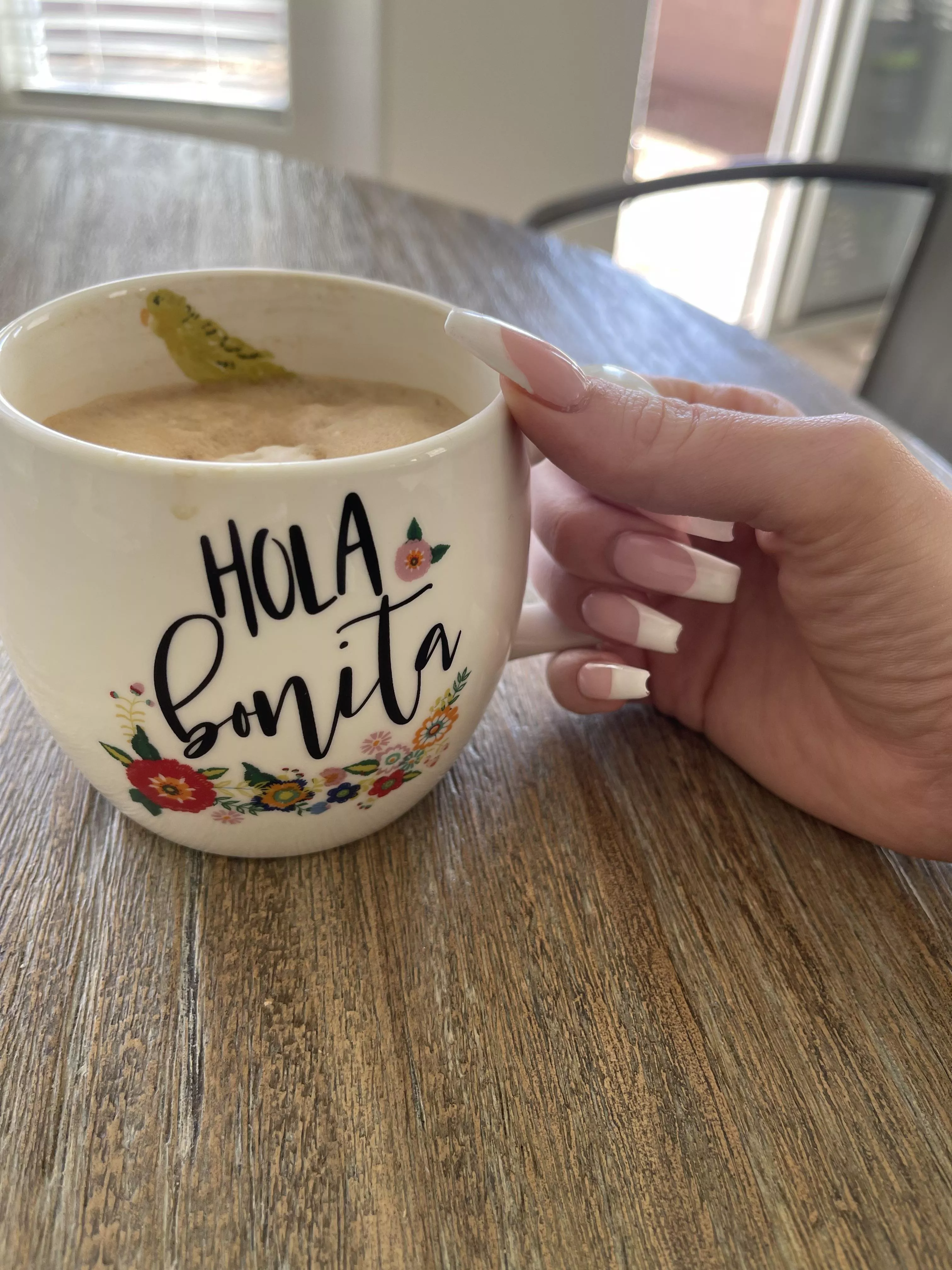 French manicure and morning coffee ☕️