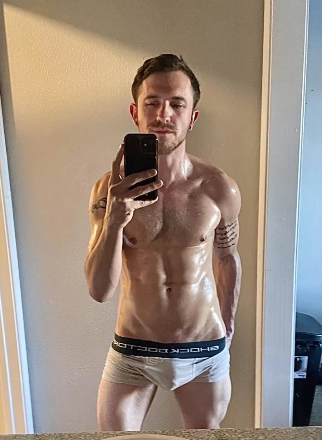 Got a little worked up during my workout, would you want me for a yoga partner? [M]