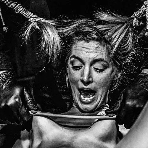 Mona’s nipples being tested