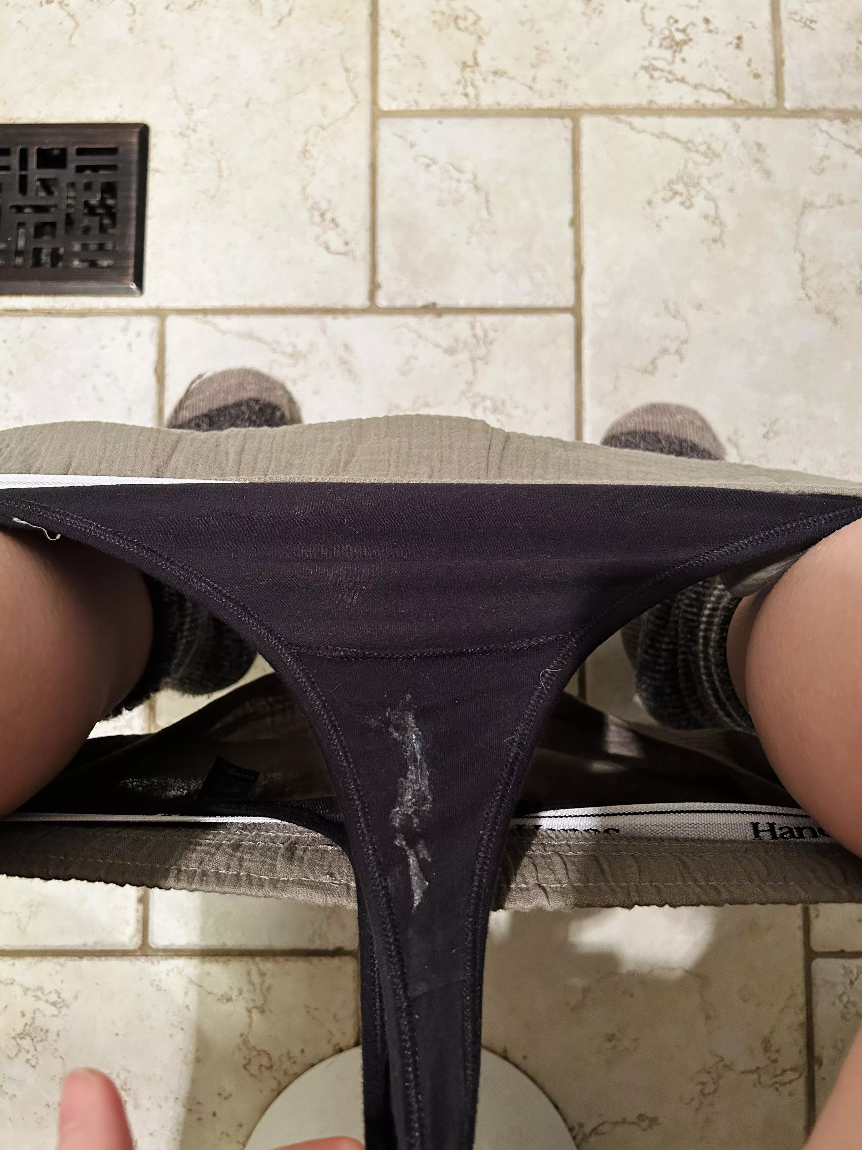 Snail trail in my panties 🐌