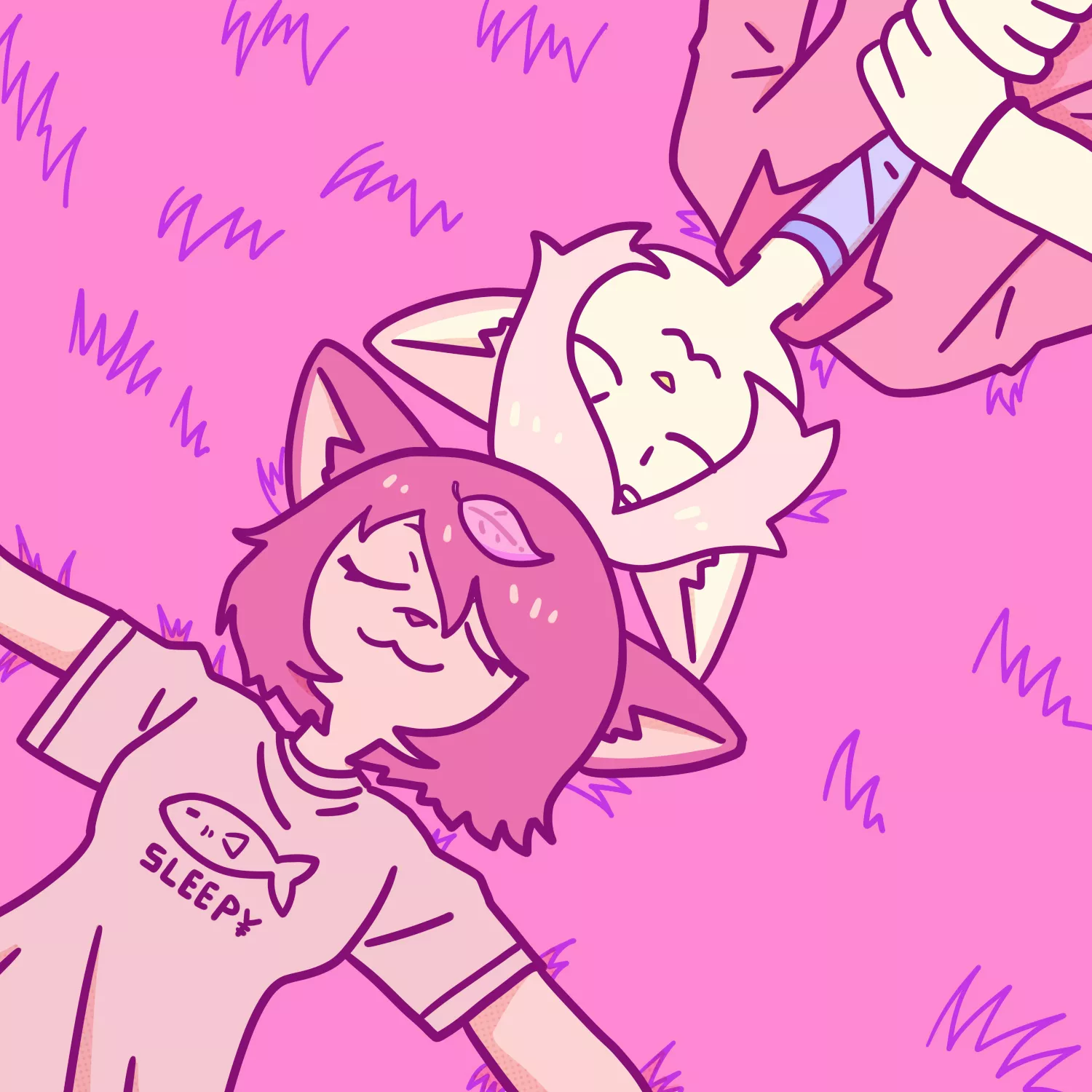 Taking a break 🍃 - art by me @shifugumi